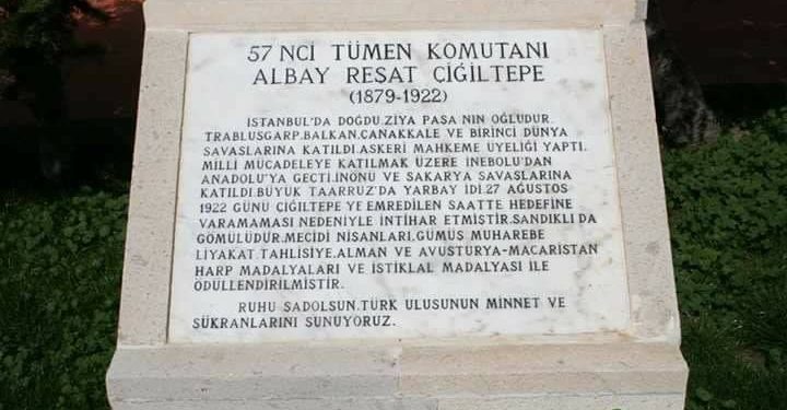 ALBAY REŞAT BEY (ÇİĞİLTEPE)